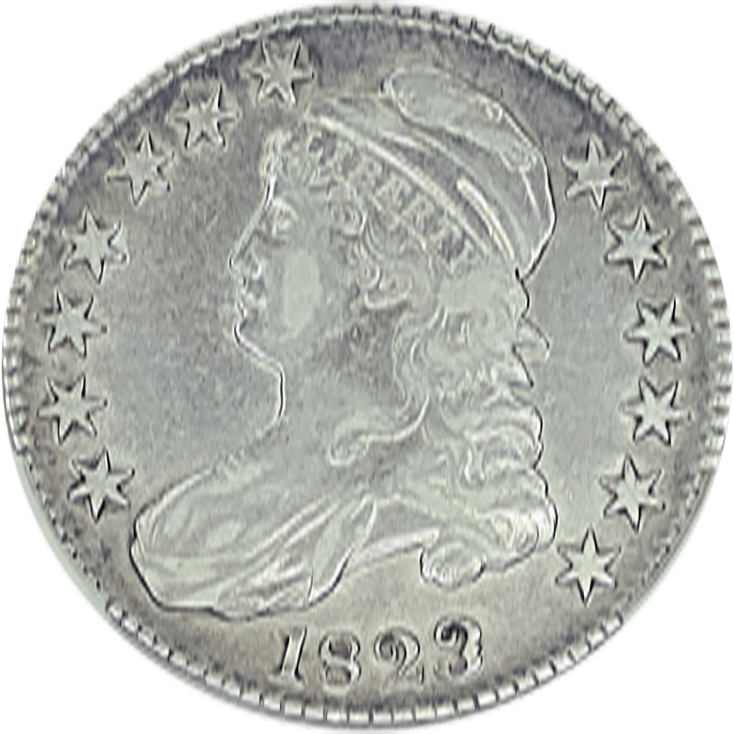 1823 Capped Bust 50c "Patched 3" CACG