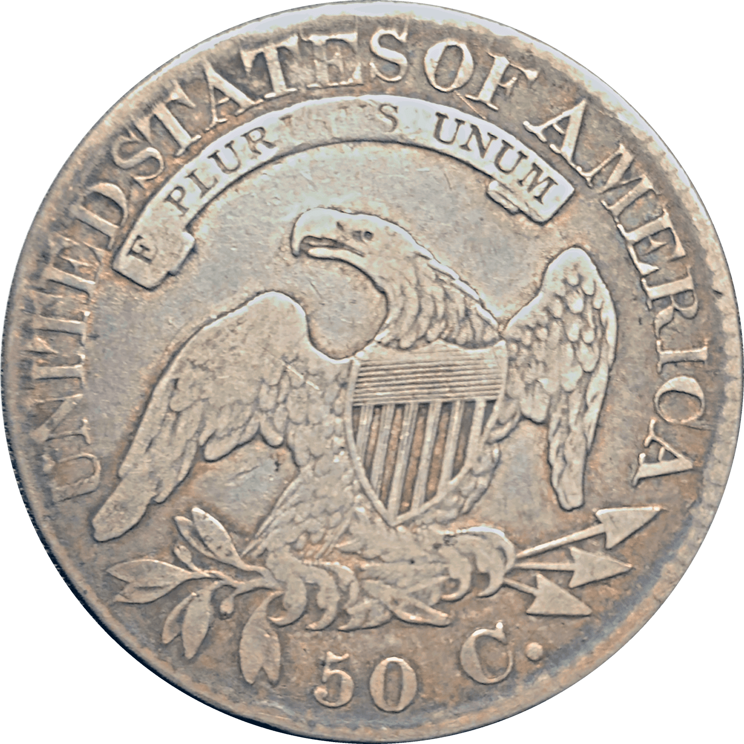 1825 Capped Bust Half Dollar Overton 108 - Image 3