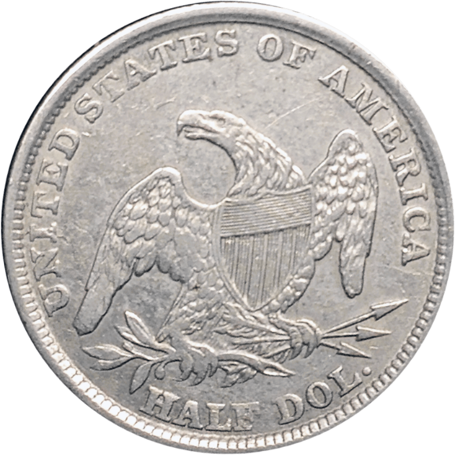 1839 Capped Bust Half Dollar Reverse View