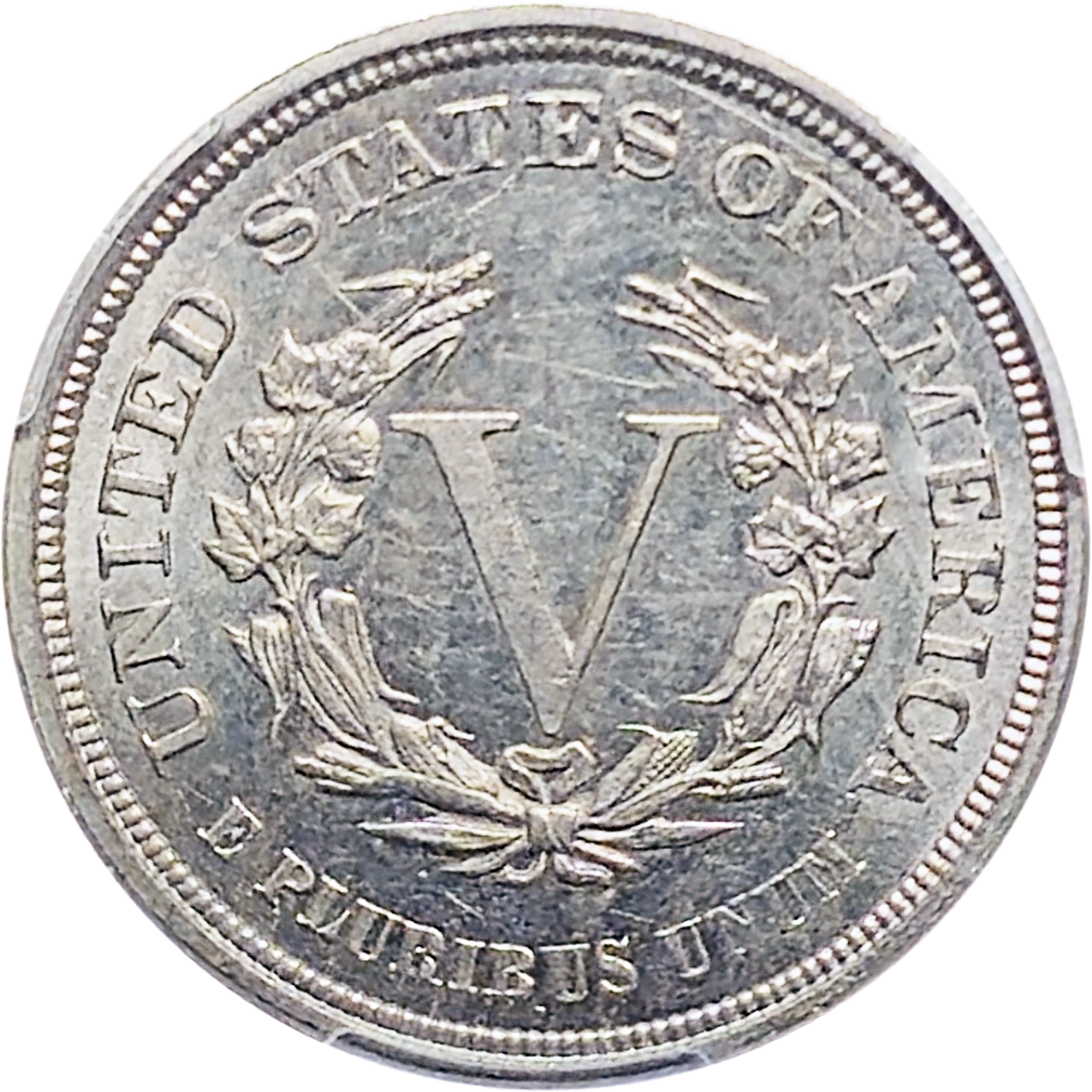 1883 No Cents V Nickel Reverse View