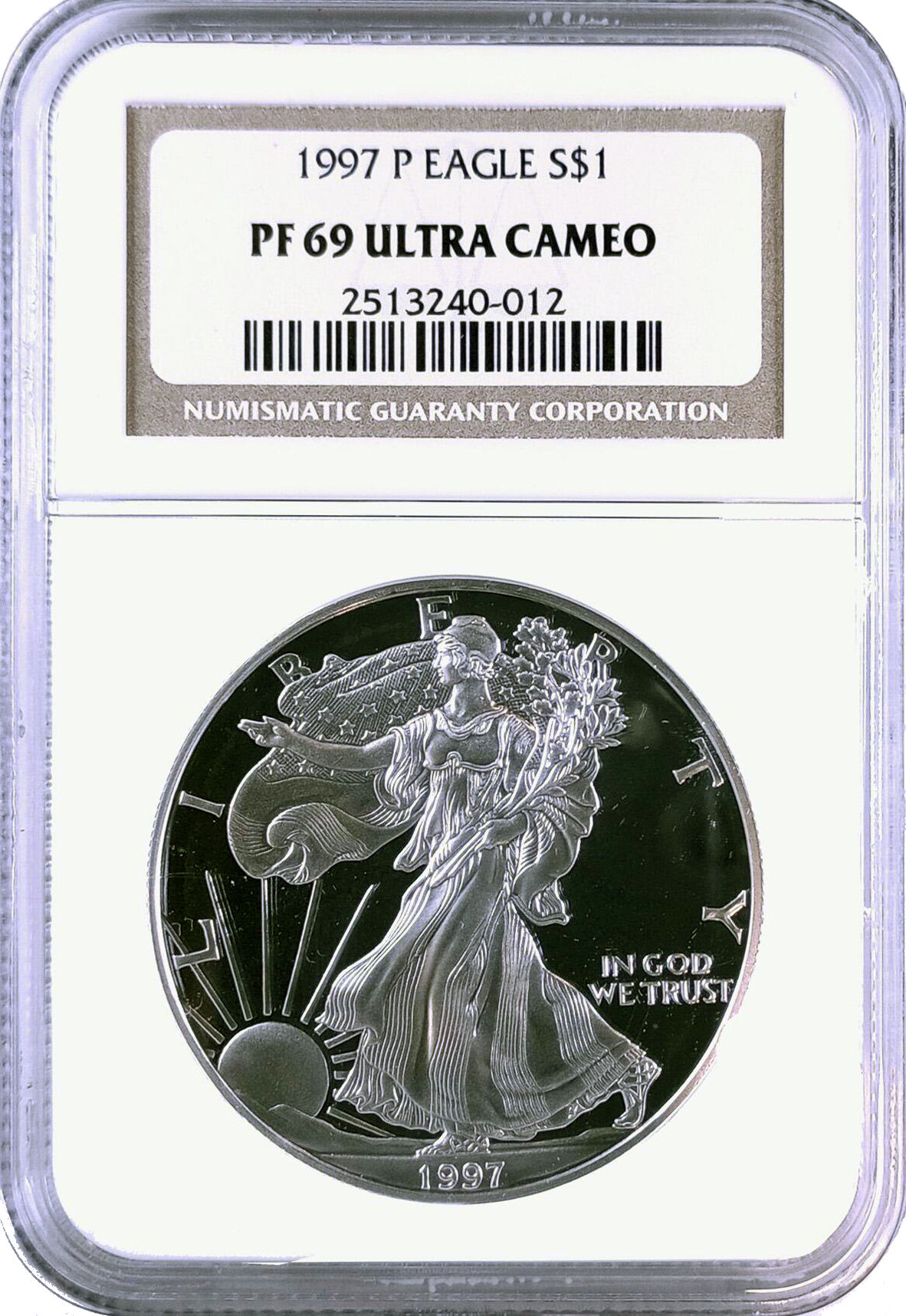 1997 P American Silver Eagle Proof NGC PF69UC