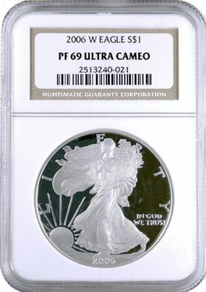 2006 W American Silver Eagle Proof NGC PF69UC