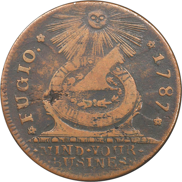 1787 Fugio Cent 1 over 1 PCGS