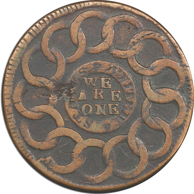 1787 Fugio Cent 1 over 1 PCGS