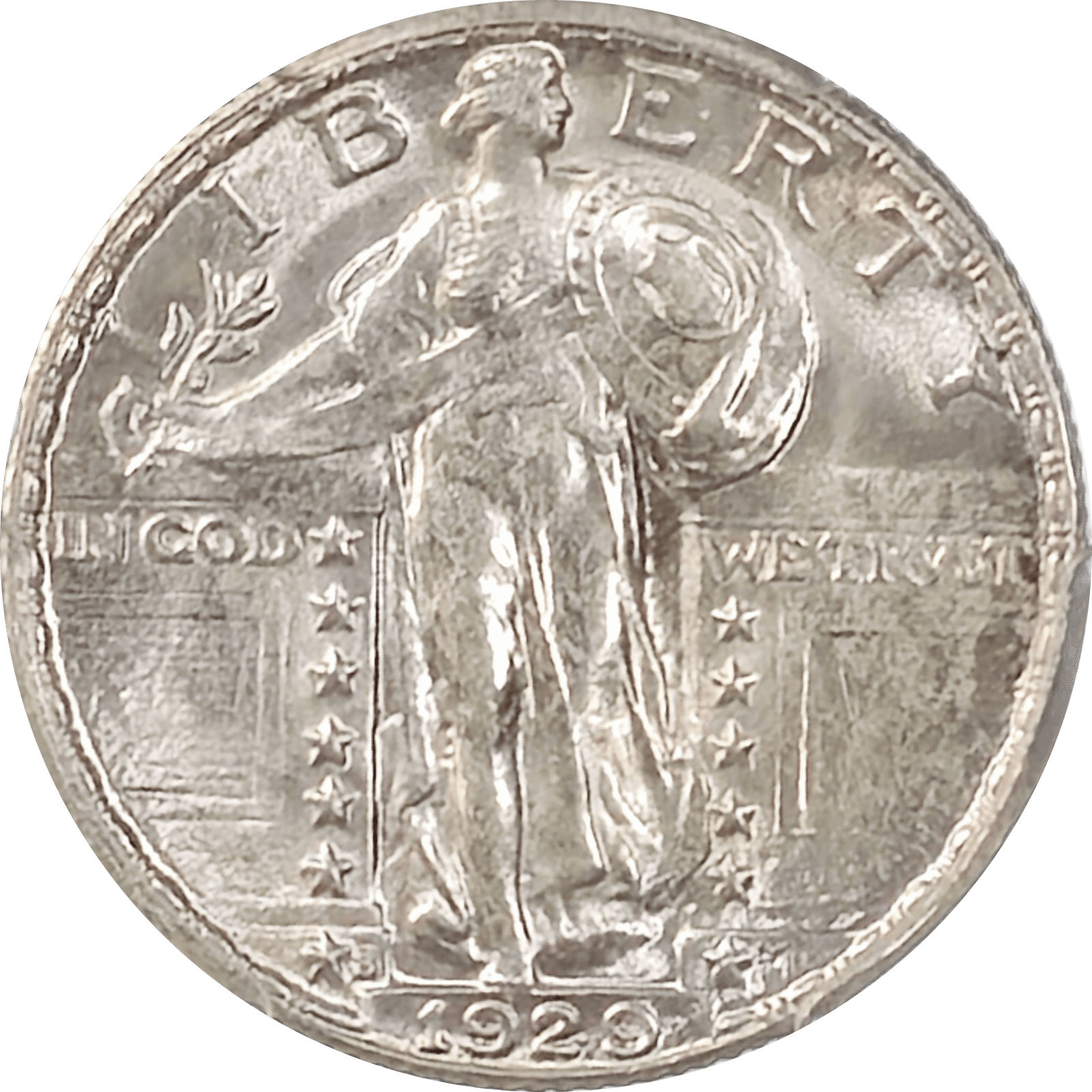 1929 S Standing Liberty Quarter Die Clash FS-401 Reverse View