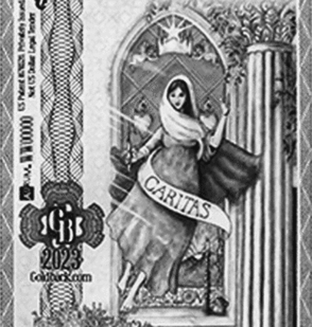 2023 Nevada $1 Goldback Note - Caritas