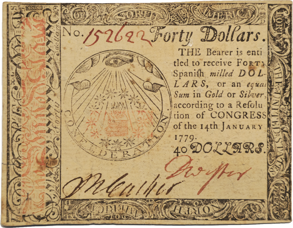 Continental $40 Note