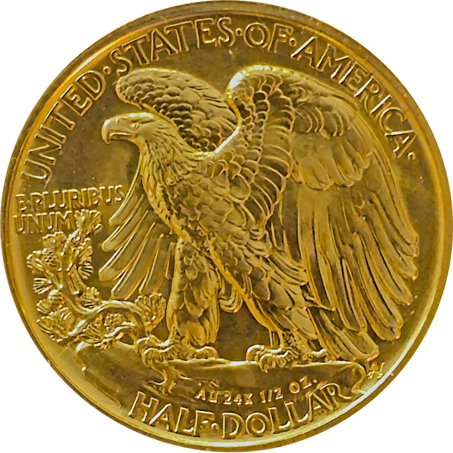 2016 W Walking Liberty Gold Commemorative Reverse View