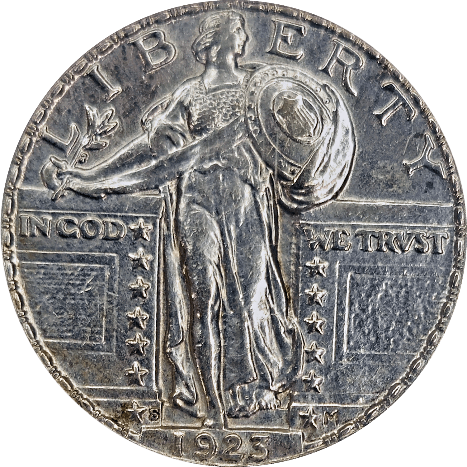 1923 S Standing Liberty Quarter Obverse View