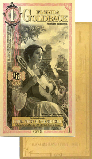 Florida $1 Goldback Note