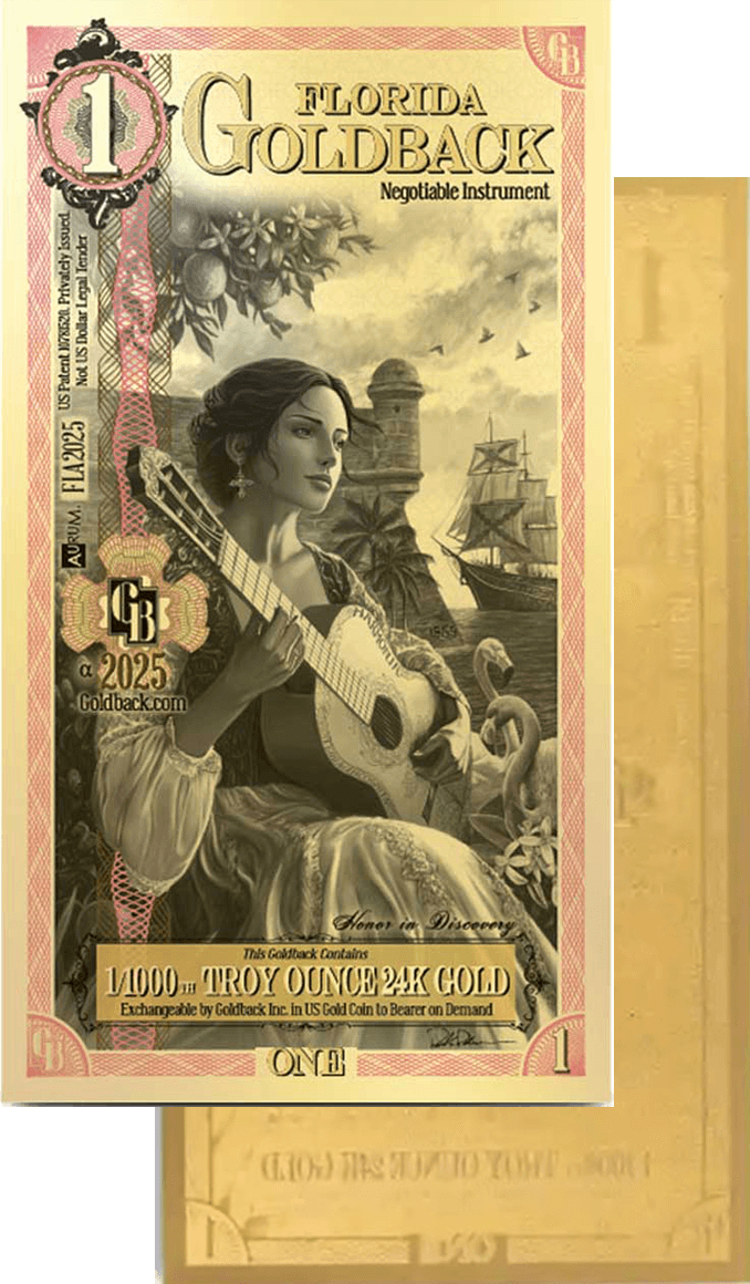 Florida $1 Goldback Note