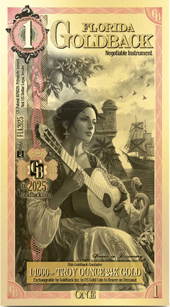 Florida $1 Goldback Note