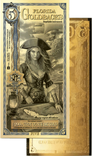 Florida $5 Goldback Note