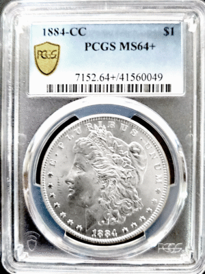 1884 CC Morgan Dollar PCGS MS64+