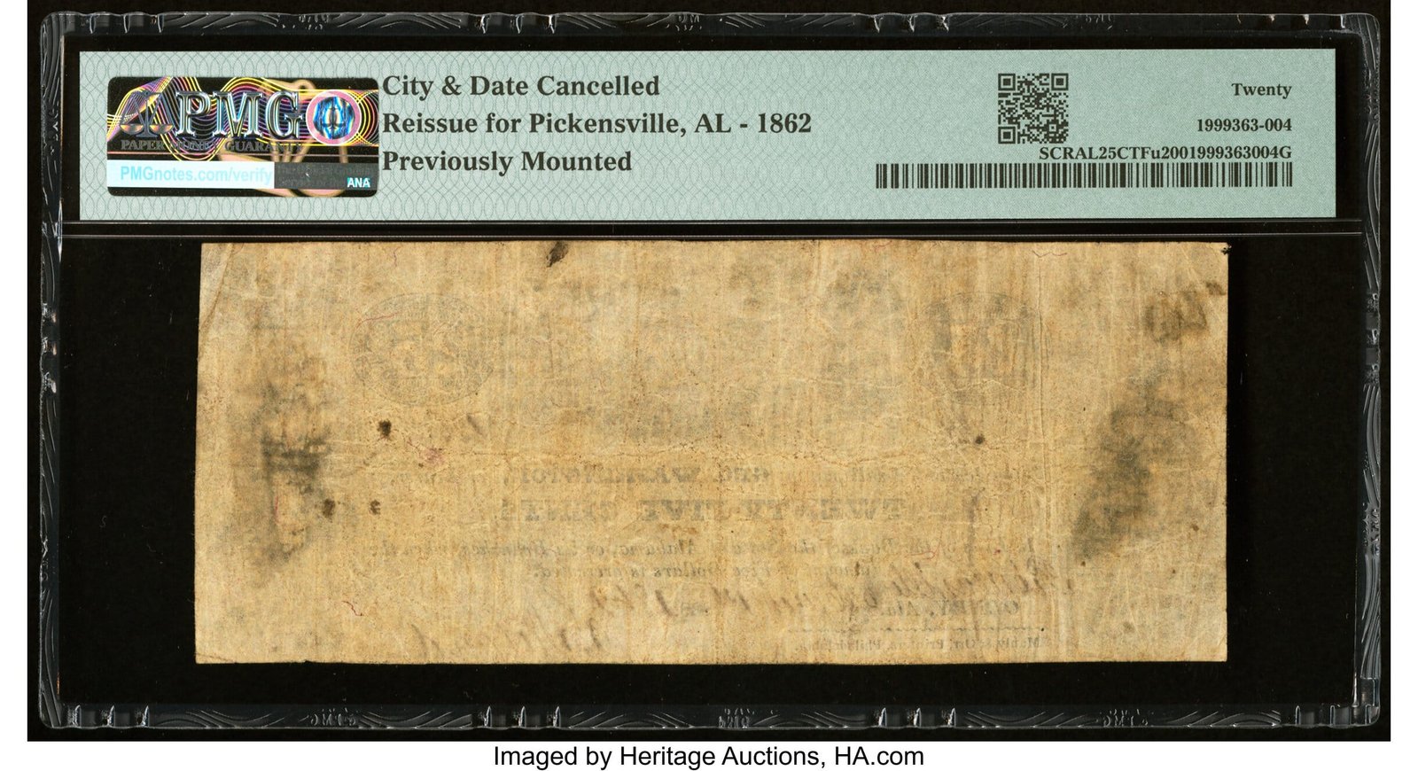 Twenty Five Cents Note Pickensville Alabama | S. Noland Merchant - Image 2