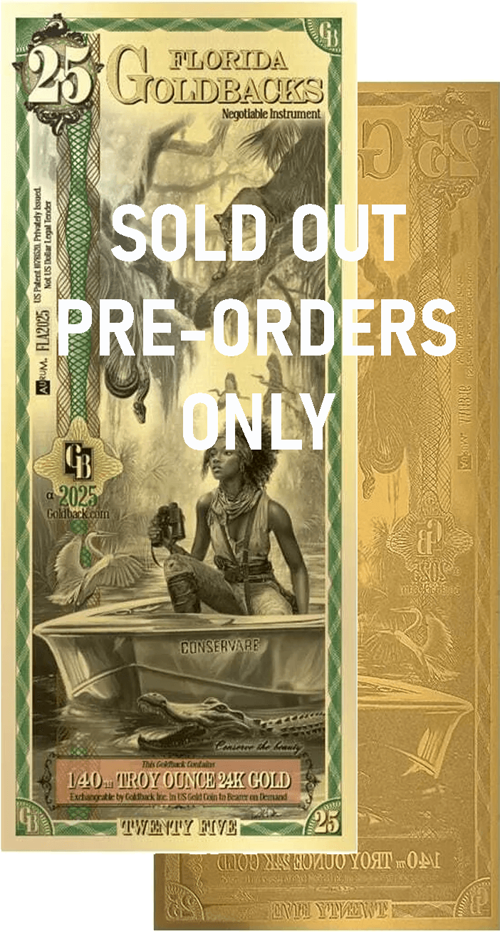 Florida 2025 $25 Goldback Pre-Orders
