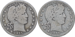 1915 P Barber Quarter