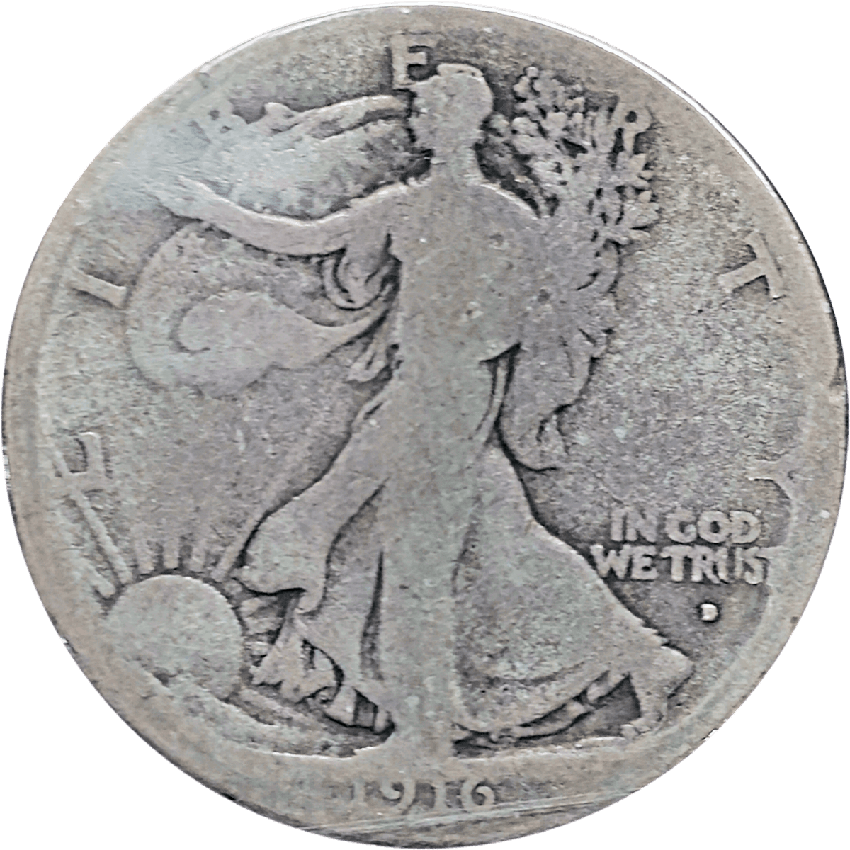 1916 D Walking Liberty Half Dollar