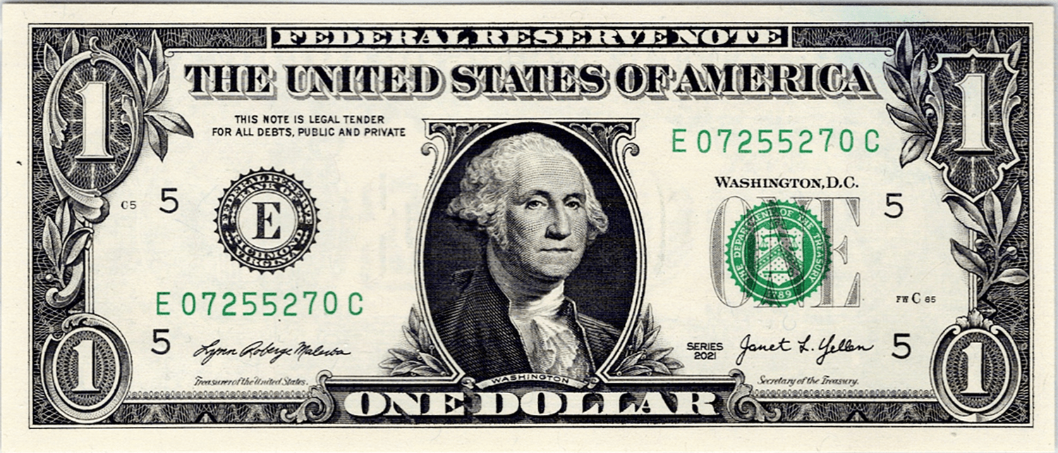 2021 Series $1 Fancy Serial Unc