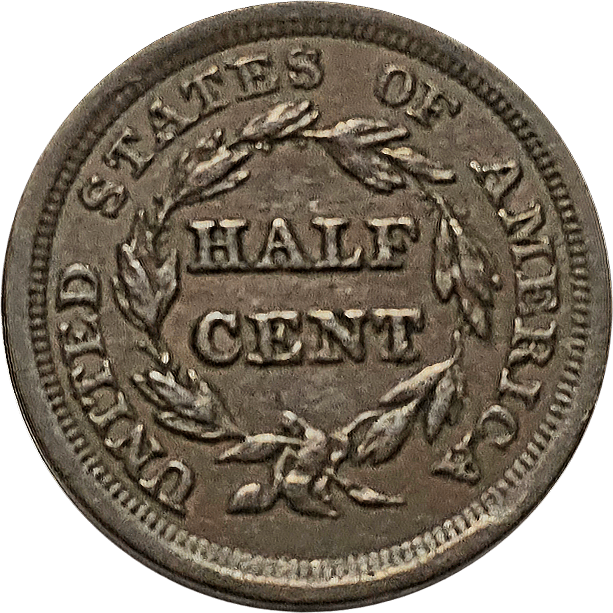 1857 Braided Hair Large Cent Small Date