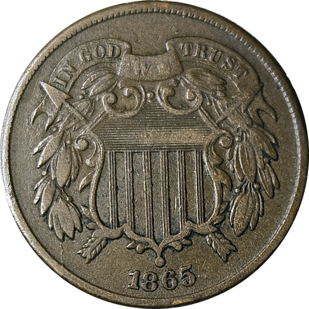 1865 Two Cents Piece