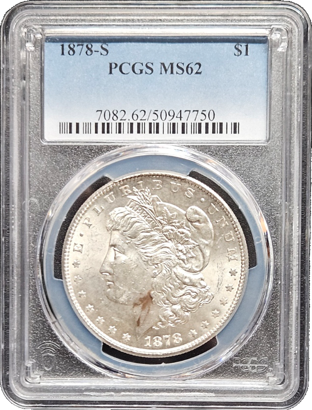 1878 S Morgan Dollar PCGS MS62
