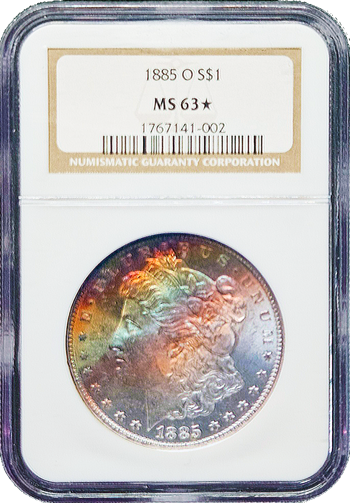 1885 O Morgan Dollar Toner NGC MS63★