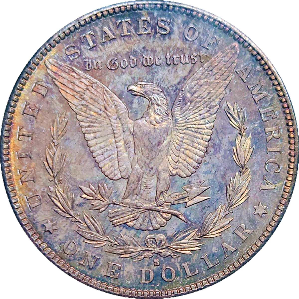1890 S Morgan Dollar PCGS MS65 Toner