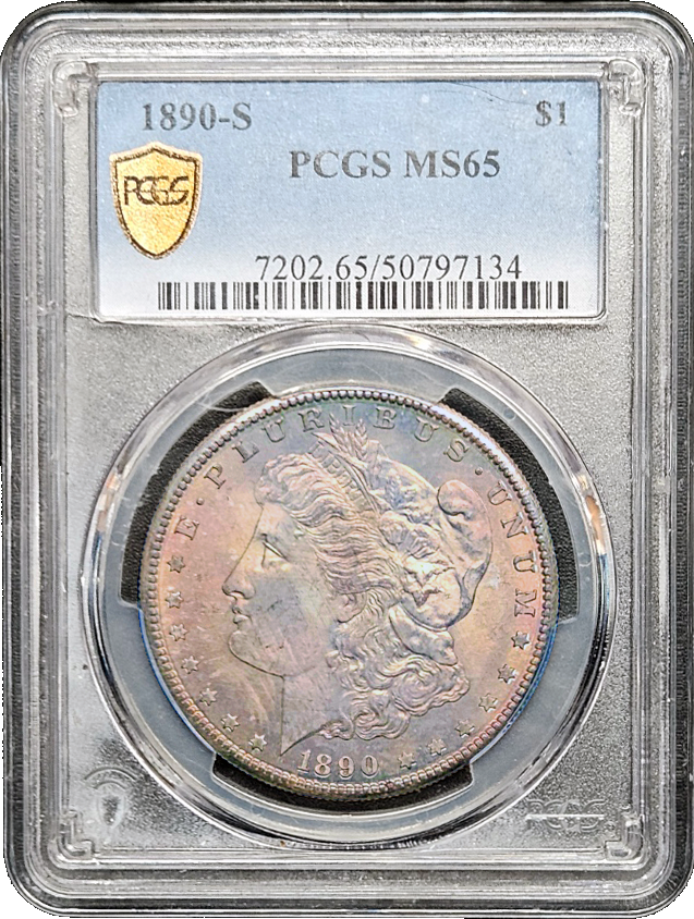 1890 S Morgan Dollar PCGS MS65 Toner