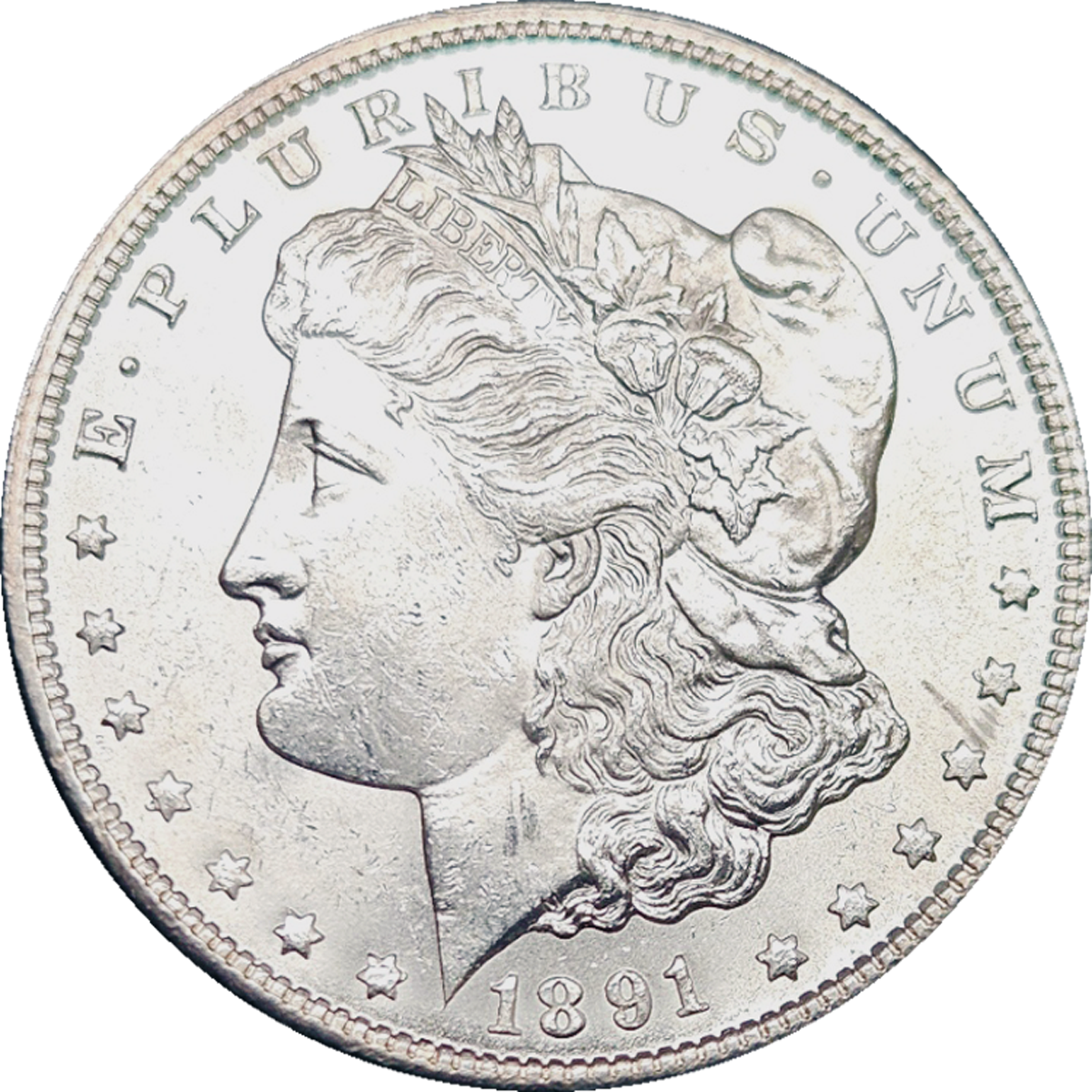 1891 Carson City Silver Dollar Unc