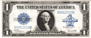 1923 Blue Seal 'horse blanket' large size silver certificate