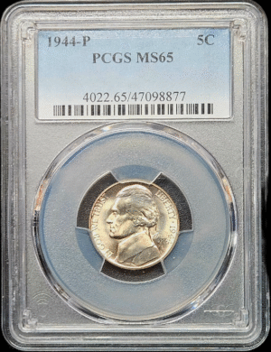1944 P War Nickel PCGS MS65