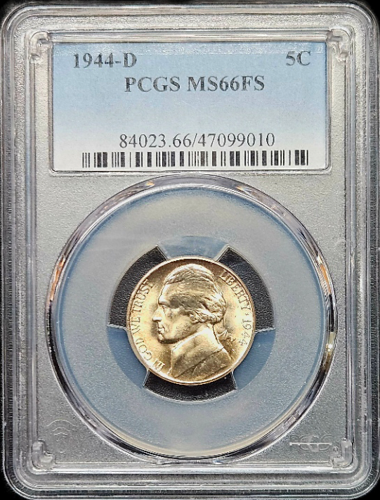 1944 D Jefferson Nickel PCGS MS66