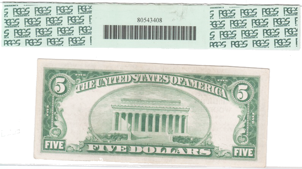 1929 Type2 %5 national currency of Woodbine NJ