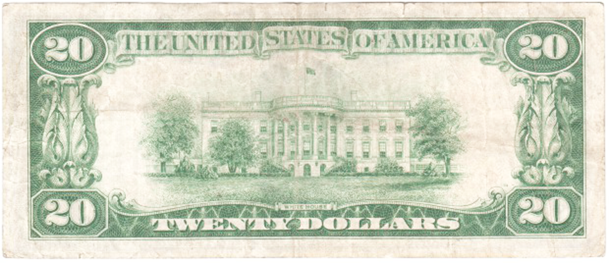 Fr2042 Series of 1928 $20 gold Certificate