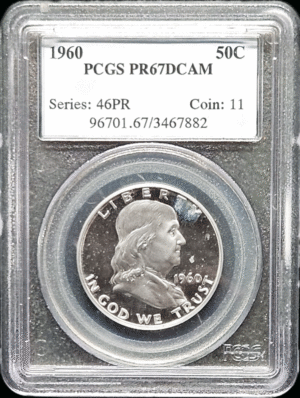 1960 Franklin Half Dollar Proof PCGS PR67DCAM