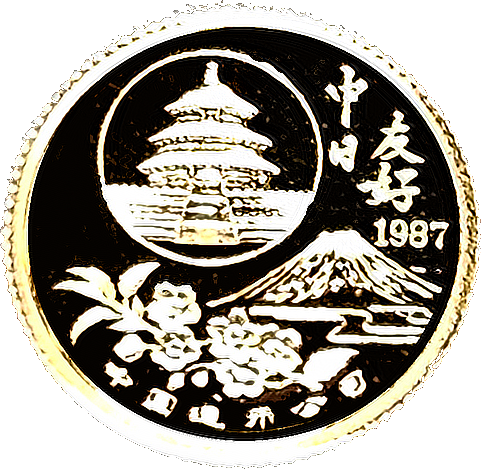 1987 Gold Panda 1/2th Oz