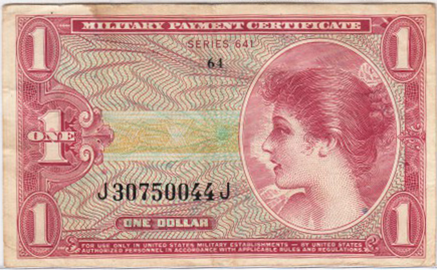 Series 641 $1 Military Payment Certificate