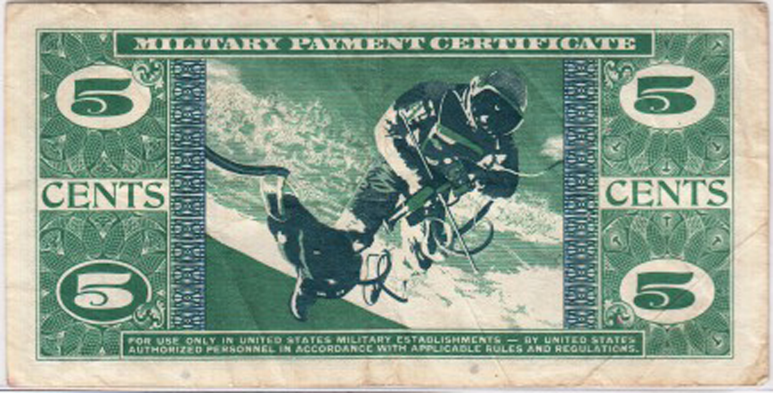 Series 681 5¢ Military Payment Certificate, 1969