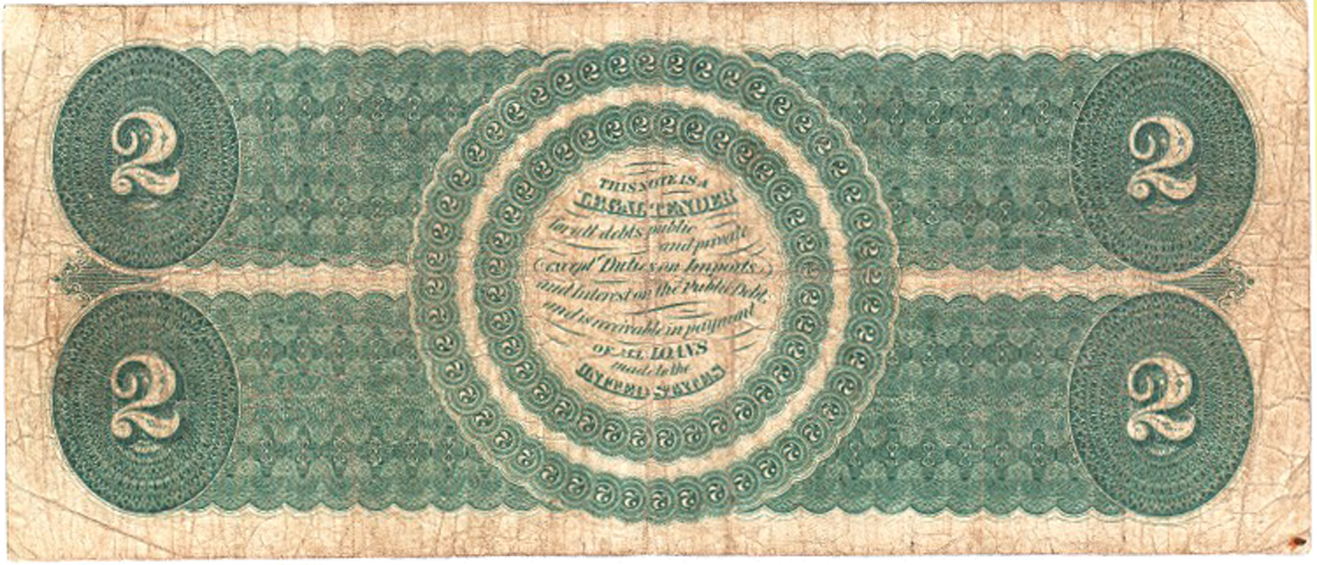1862 $2 Legal Tender Fr-41